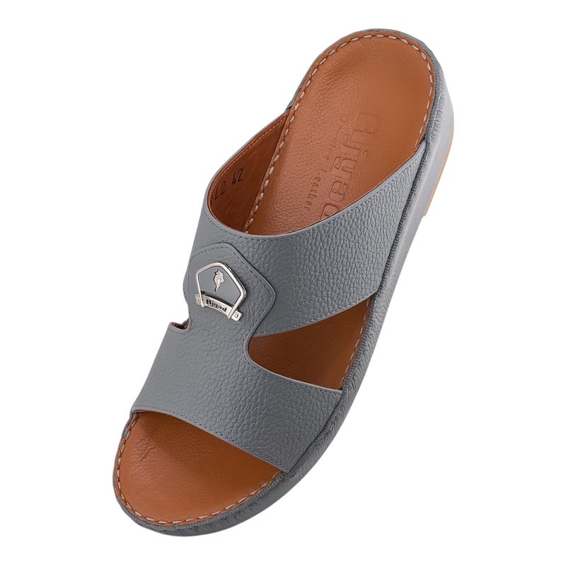 AJYAD Handmade Arabic Sandals For Men | Outdoor Mens Slippers | Everyday Flip Flops Open Toe | Arabic Genuine Shamwa Leather | New Design | Tan Footbed | Comfortable & LightWeight - Image 3